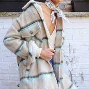 Free People Vienna Brushed Wool Shirt Jacket